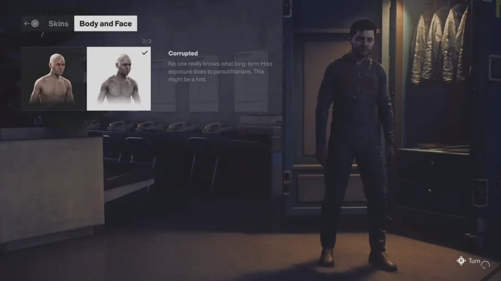 Control Resonant wardrobe screen with Dylan's outfit customization options and cosmetic items