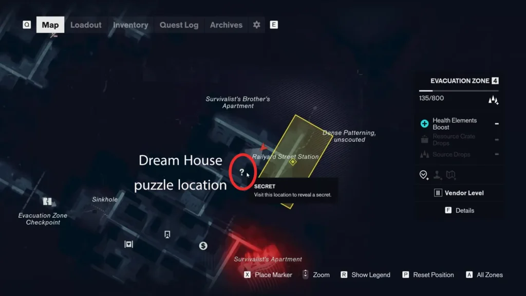 Dream house puzzle location Control Resonant