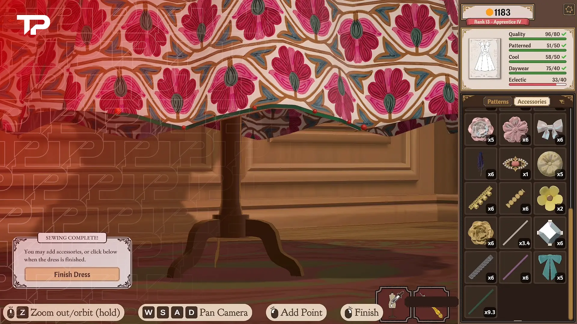 Dressmaker Game Lace Guide