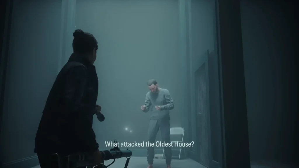 Dylan Faden scene in Alan Wake 2 The Lake House teasing Control Resonant