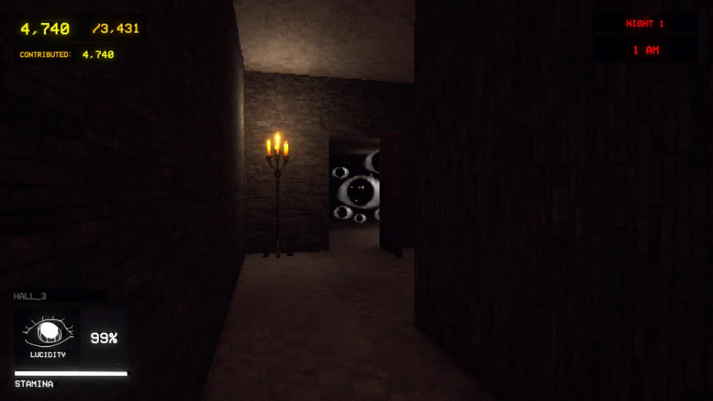 THE EYES staring at the player