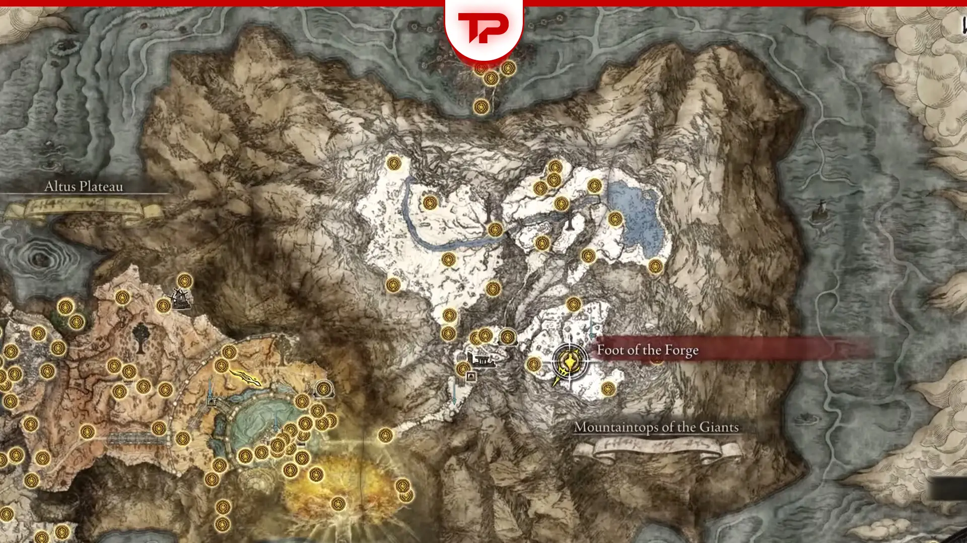 Elden Ring Mountaintops of the Giants Golden Seed Locations