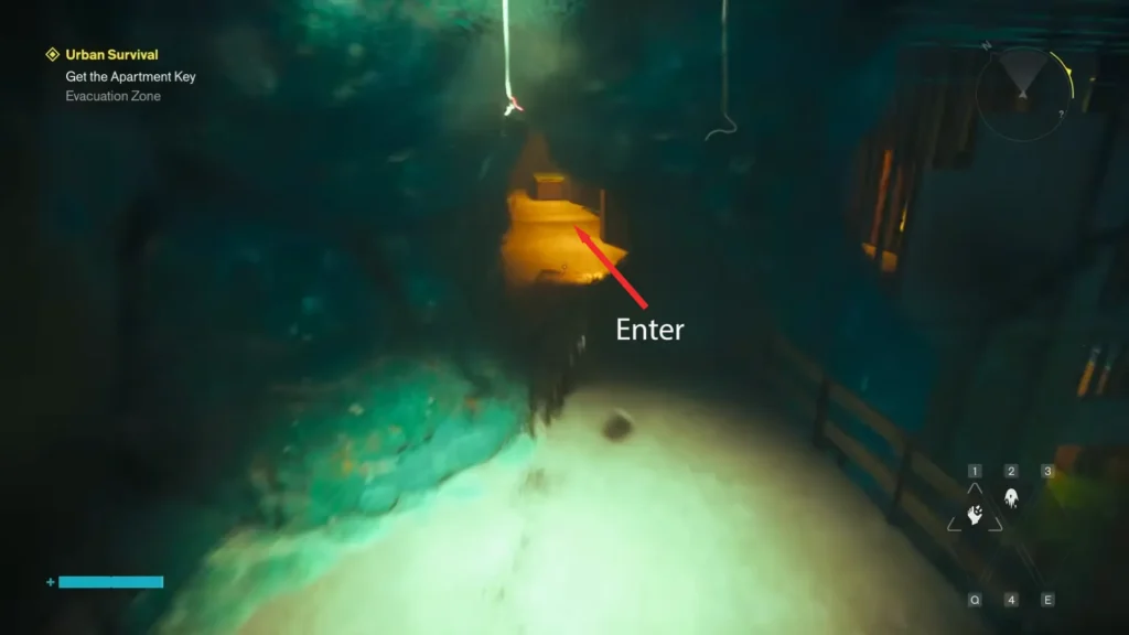 Enter the shaft