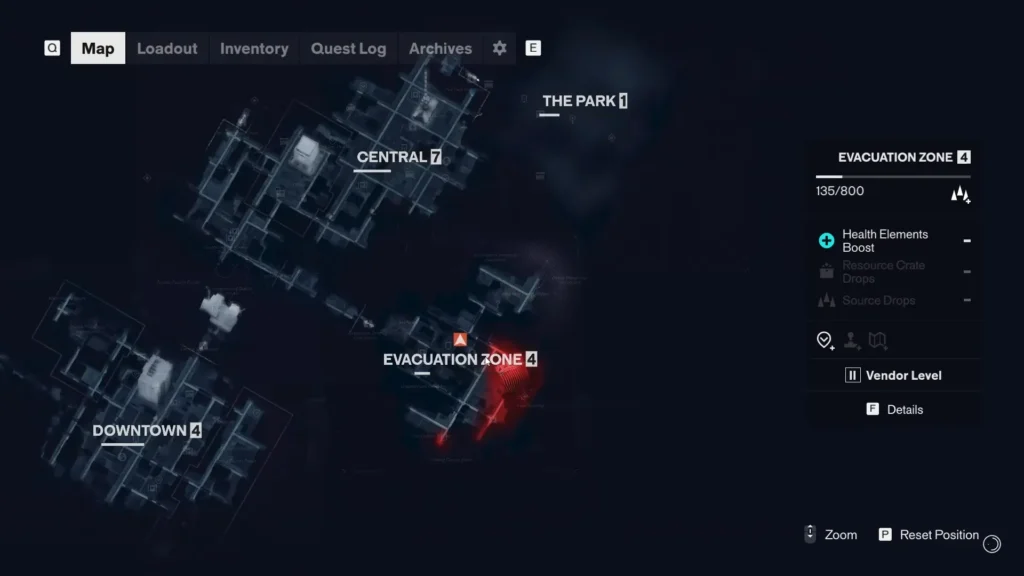 Evacuation zone in Control Resonant