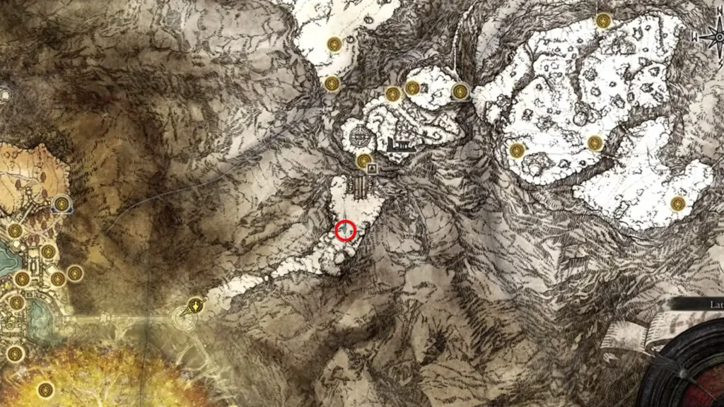 Forbidden Lands Path Golden Seeds on the map