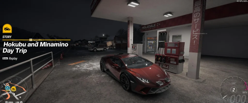 Forza Horizon 6 with experimental DLSS 5 showing improved vehicle reflections and lighting details
