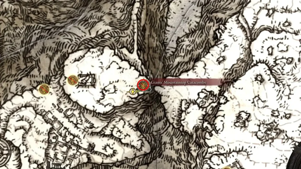 Giants’ Mountaintop Catacombs Golden Seed on the map