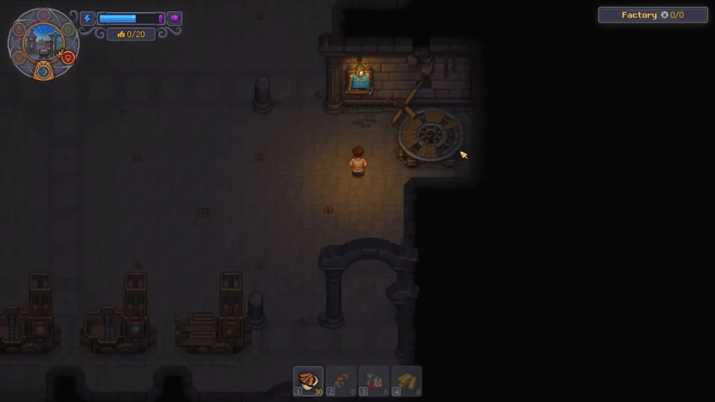 Graveyard Keeper 2 big hall under your base with a stockpile for each raw resource