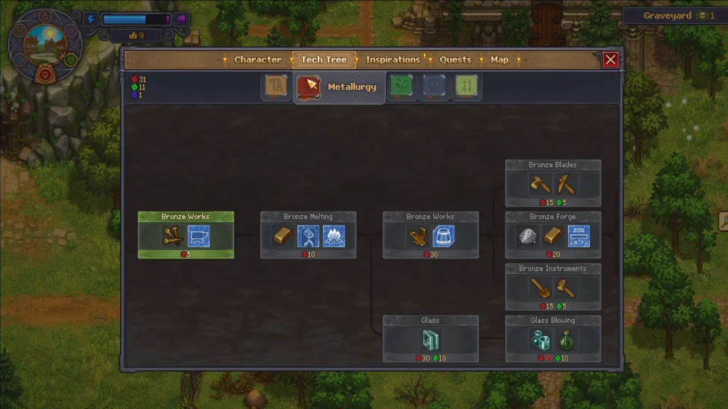 How Tech Tree Works in Graveyard Keeper 2