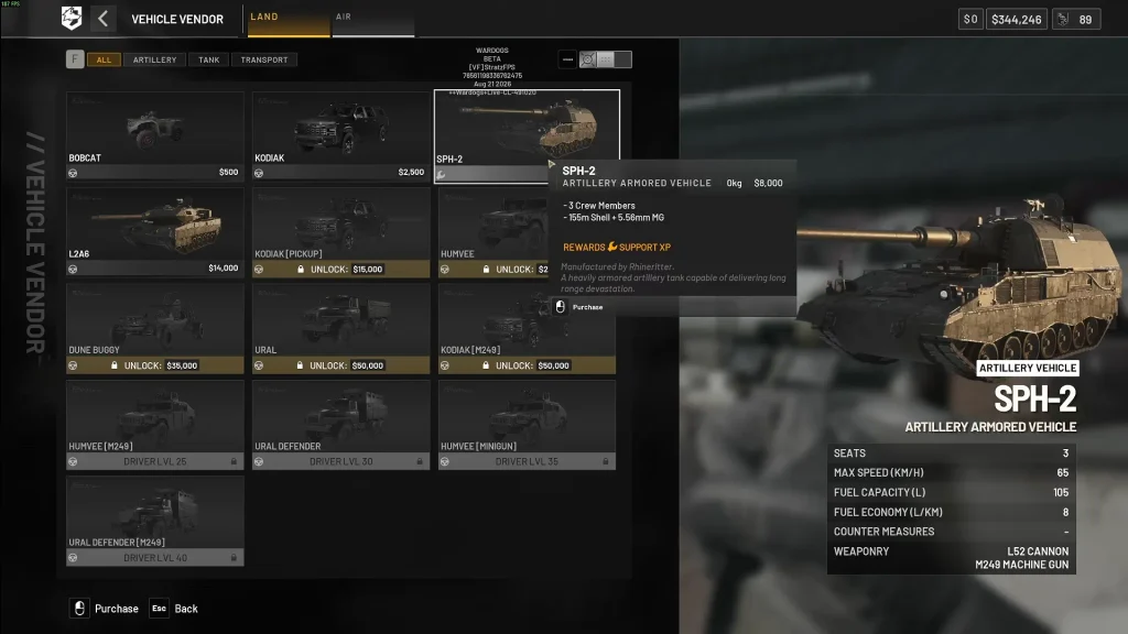 How to Unlock the SPH-2 Artillery Tank