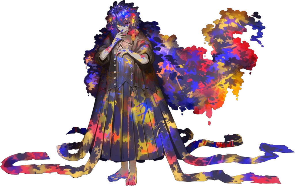 Limbus Company Palette character appearance with her unique mismatched eyes and pale design