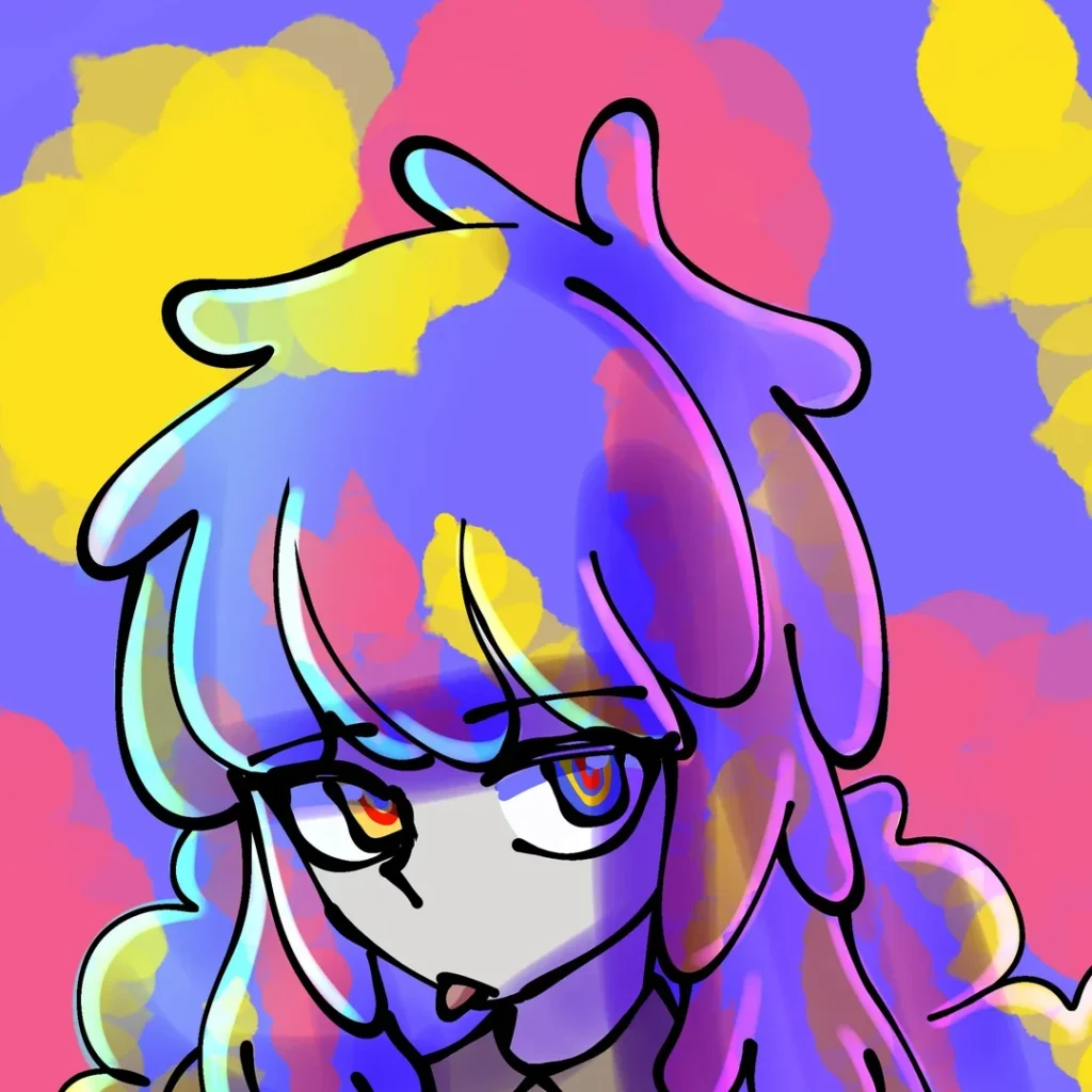 Limbus Company Palette character reference image highlighting her facial features and colors