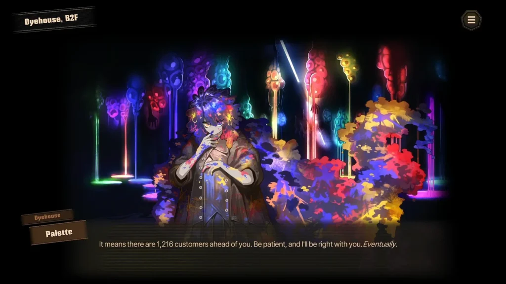 Limbus Company Palette fan art showing the character’s colorful and mysterious design