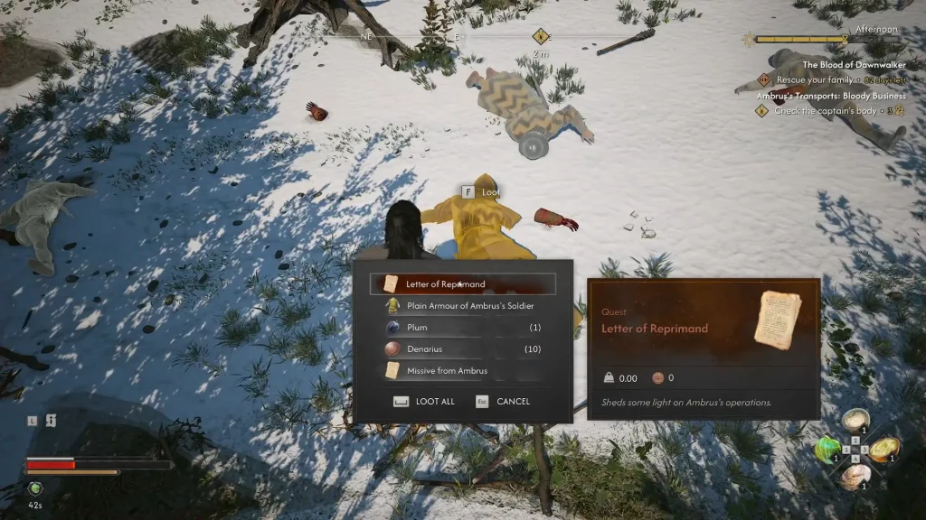 Blood Business Quest Loot