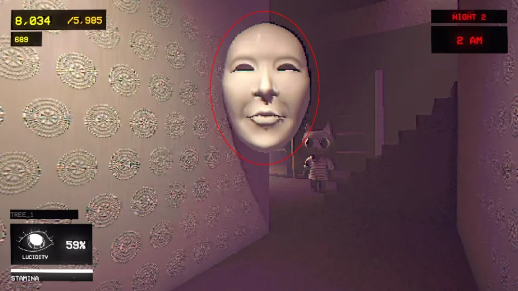 MASK triggered by the player looking at it