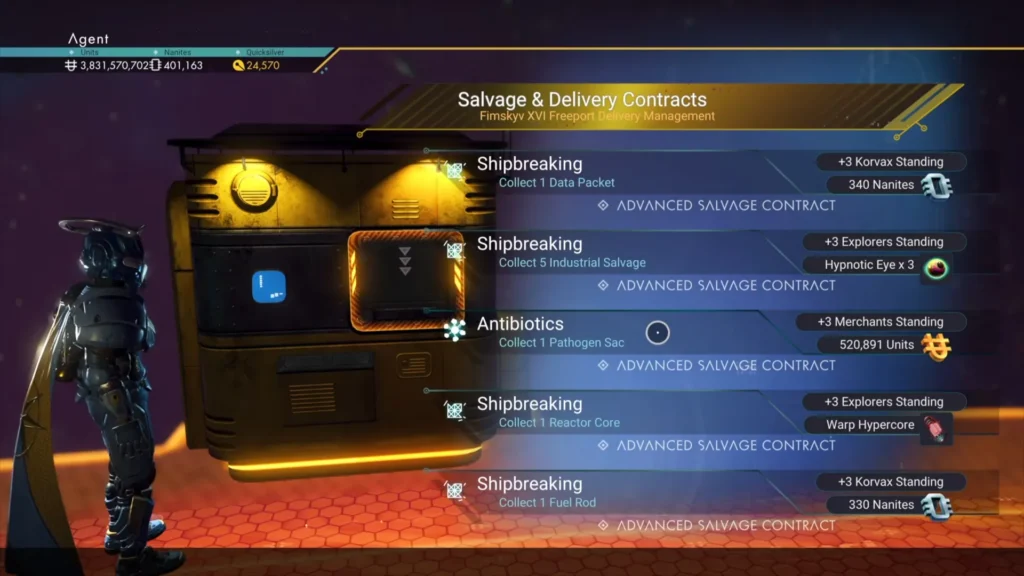 NMS The 5 Salvage Contracts