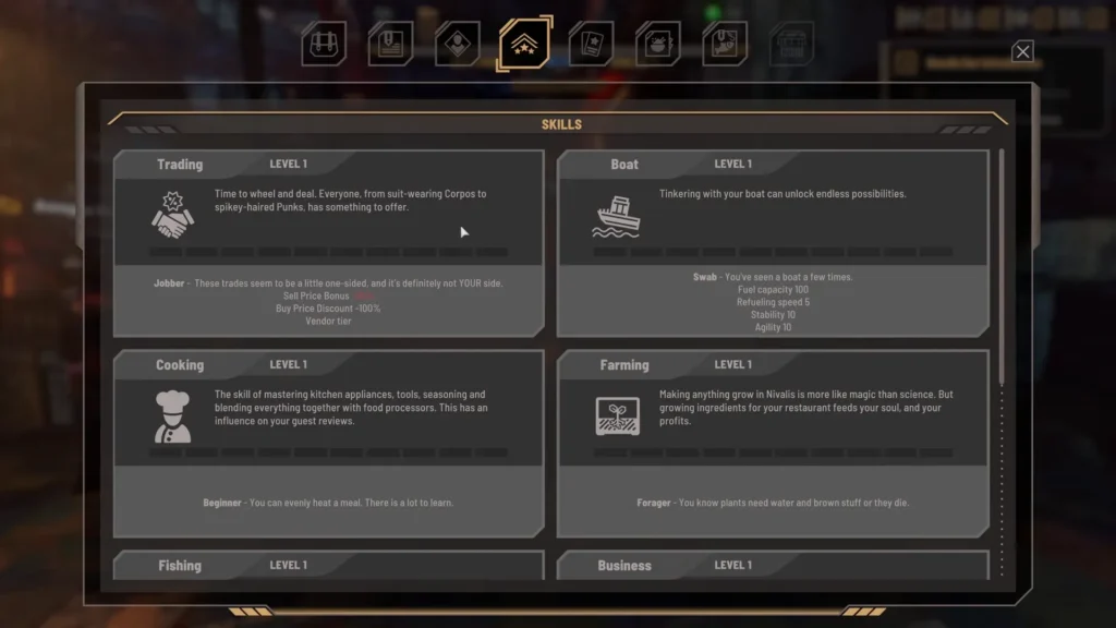 Nivalis Nights Boat Skill