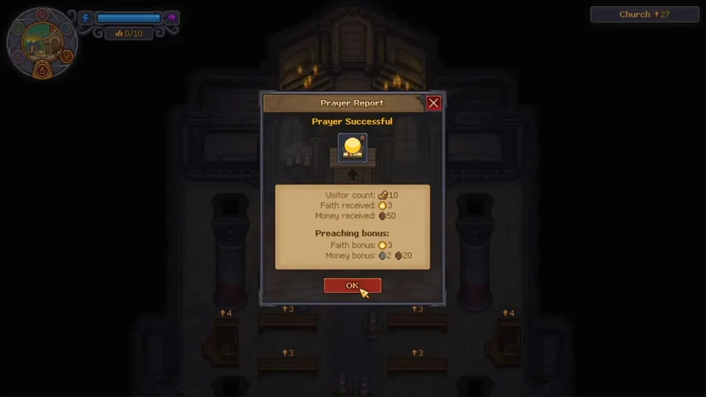Prayer report in Graveyard Keeper 2