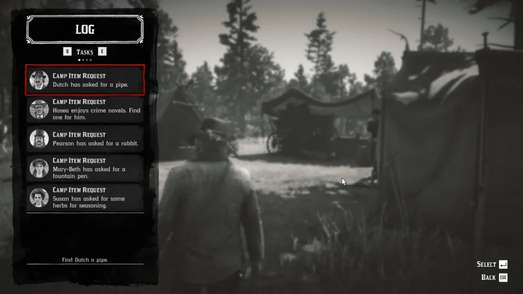 RDR2 Dutch pipe request
