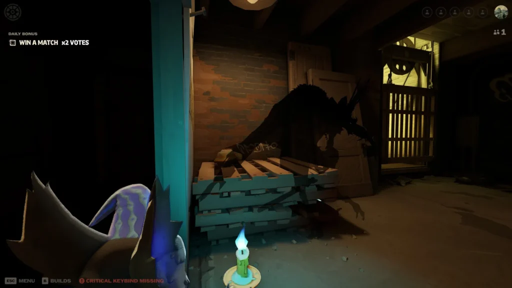 Rat King's shadow in the tunnel to Rem's Hideout in Deadlock