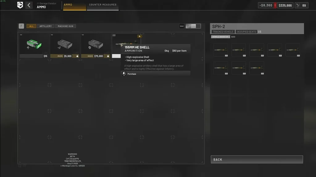 SPH-2 Loadout and Weak Points