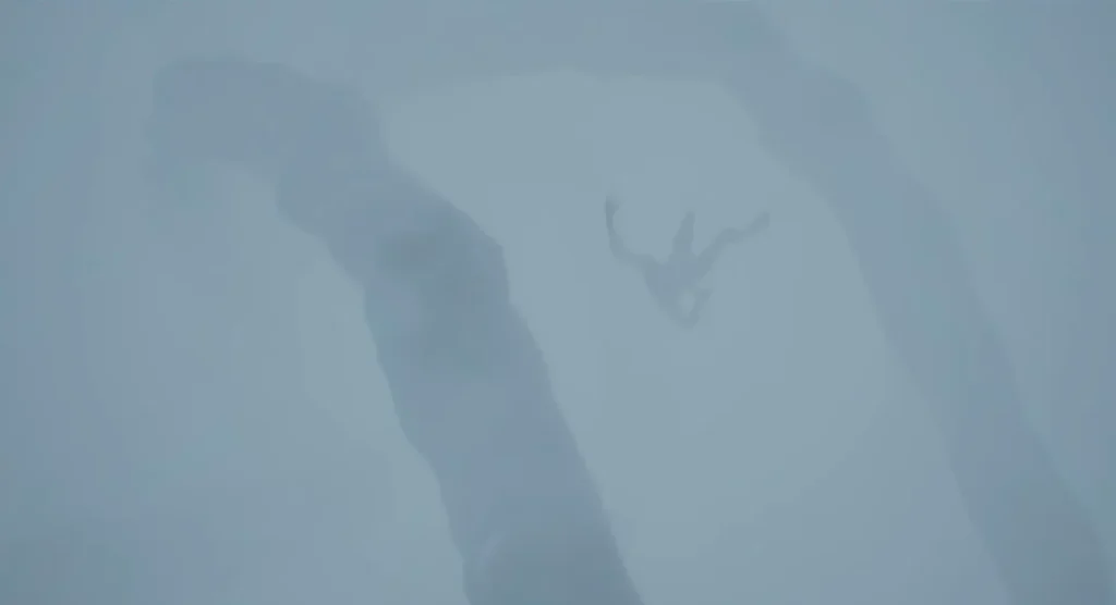 Tentacle Giant in Silent Hill townfall dropping a body