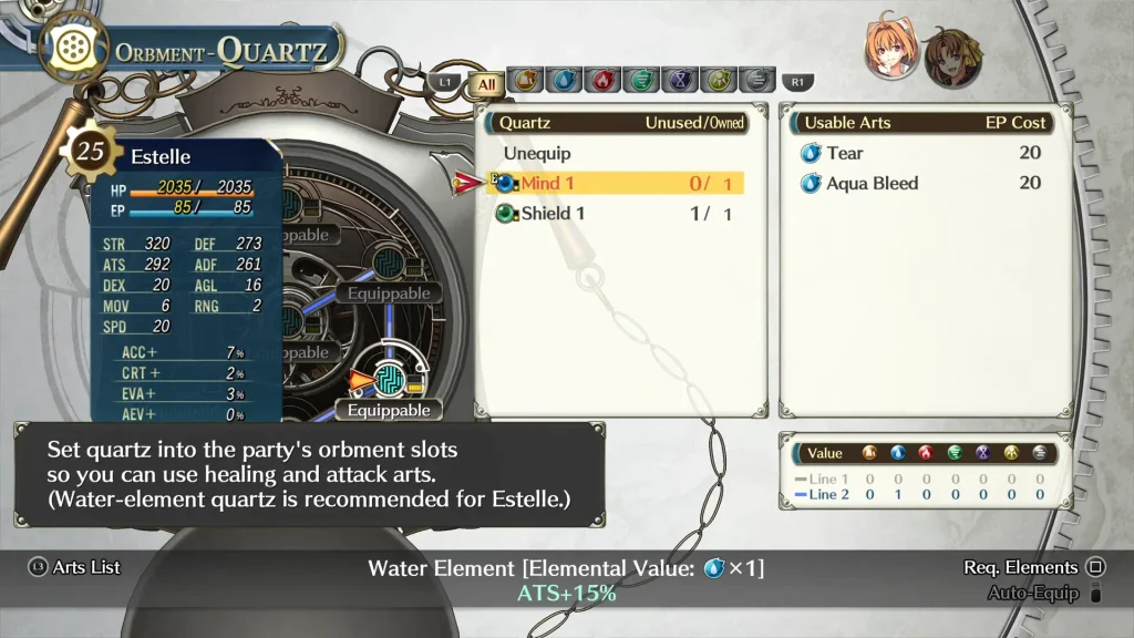 Trails in the Sky 2nd Chapter Character Builds Explained (Arts and Quartz)