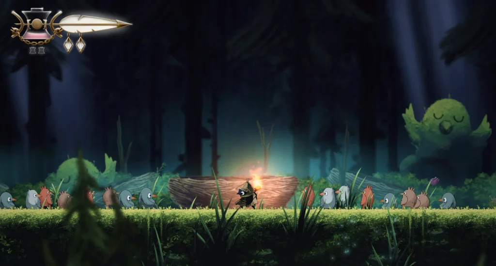 True Ending with the birds coming back to life in Well Dweller