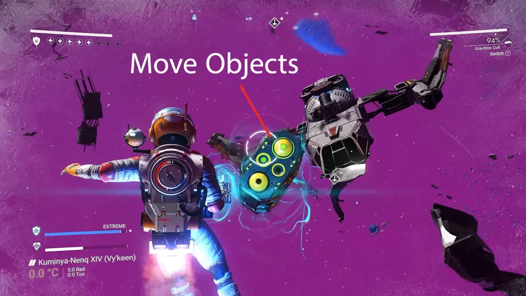 Move objects with Gravitino Coil