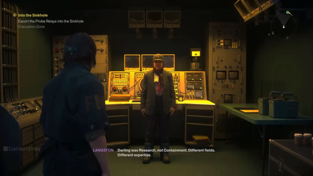 talking with a NPC in Control Resonant