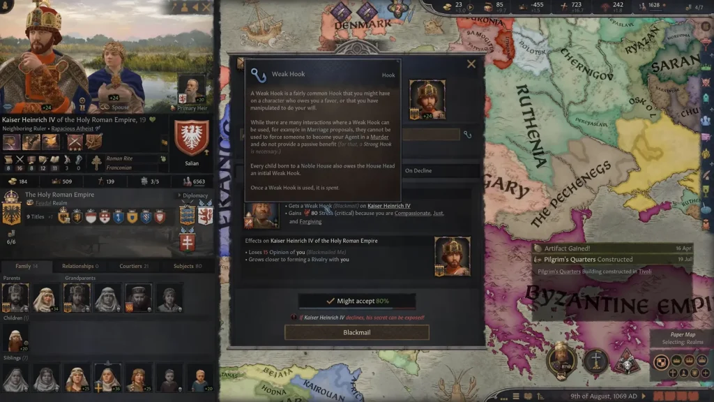 A Weak Hook in Crusader King III