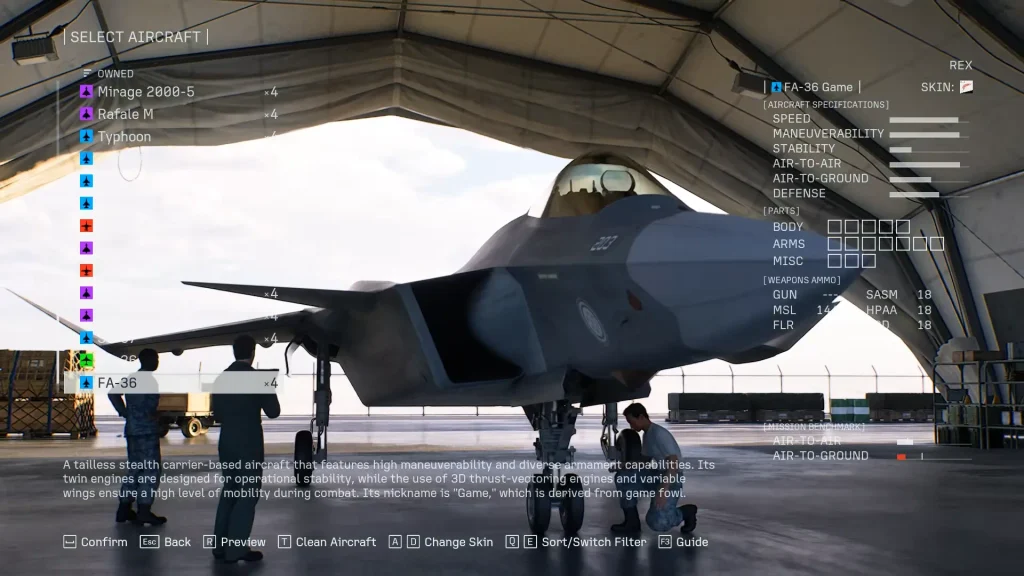 Ace Combat 8 FA-36 Game