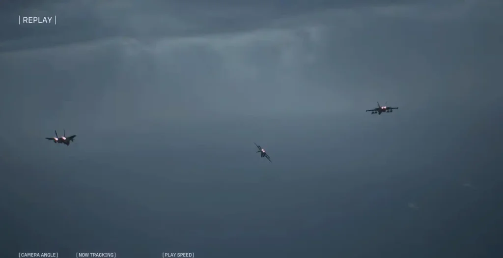 Ace Combat 8 fighters at the end of the mission 5