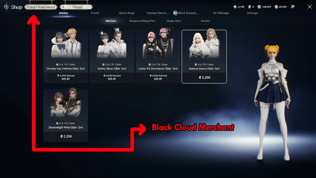 Aion 2 Where to Find the Black Cloud Merchant