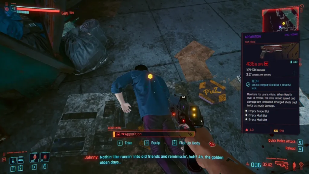 Apparition gun in Cyberpunk 2077