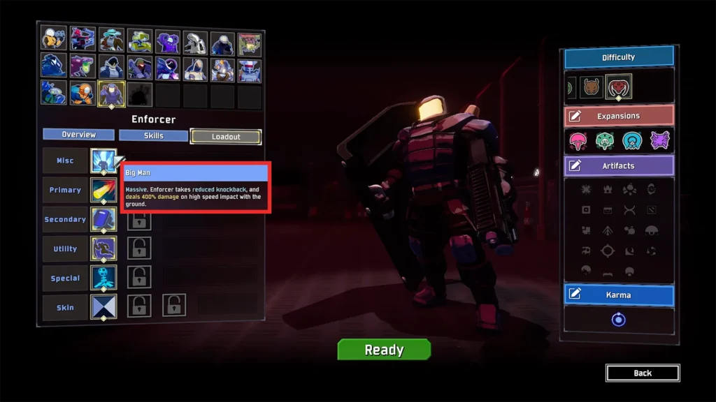 Big man ability of Enforcer