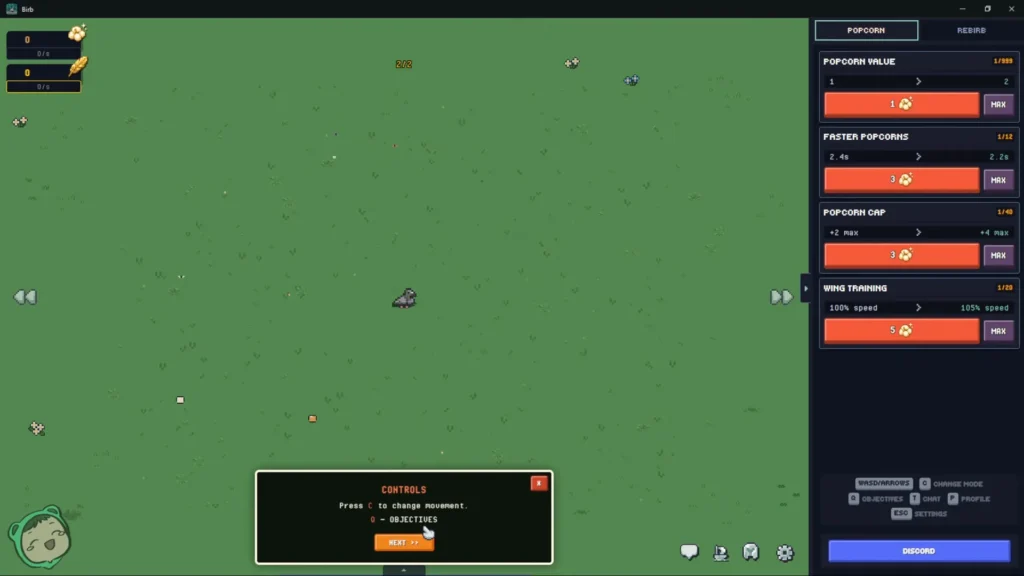 Birb Controls and Movement Modes