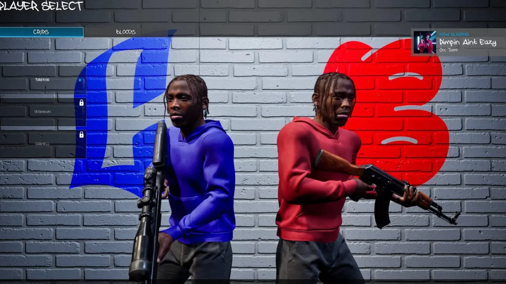 Bloods vs Crips characters