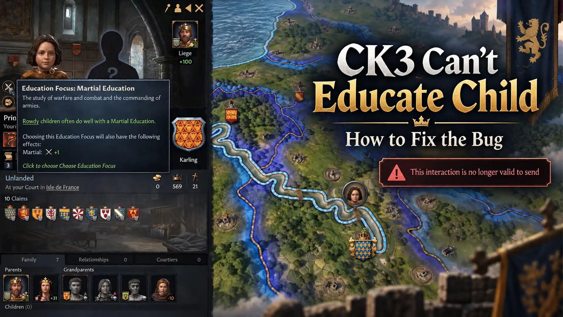 CK3 Can't Educate Child
