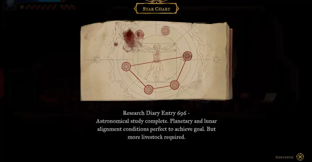 star chart document is the man clue