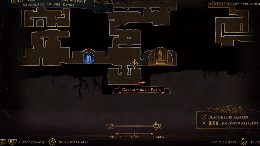 Castlevania Belmont's Curse Tomb of the Noble Queen exact location on the map