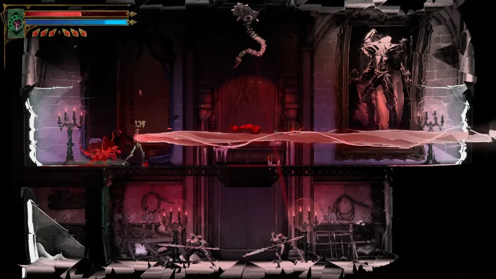 Castlevania Belmont's Curse Nove Skeleton and Lance Knights and Peeping Eye