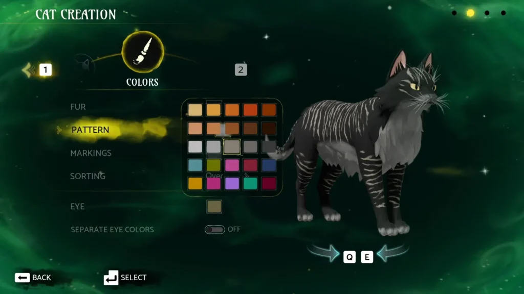 Cat Creation in Warrior Cats Clans of the Forest