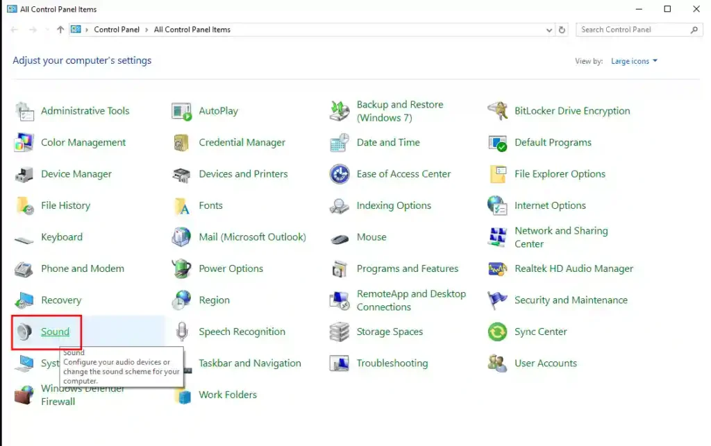 Change Windows Sample Rate - Step 1
