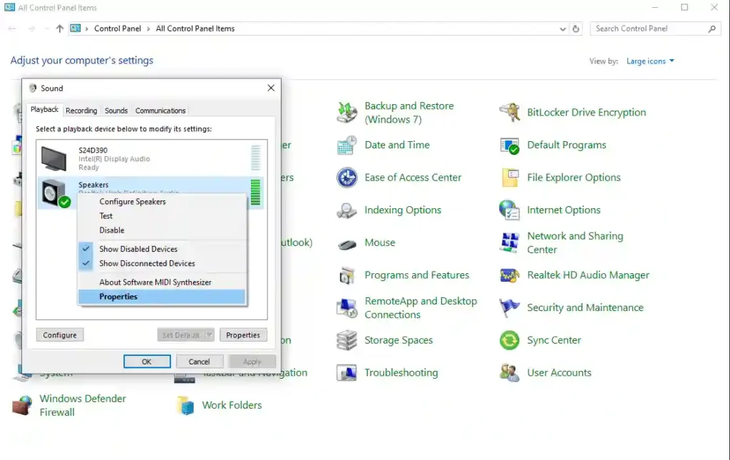 Change Windows Sample Rate - Step 2