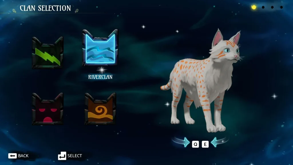 Clan Selection in Warrior Cats Clans of the Forest
