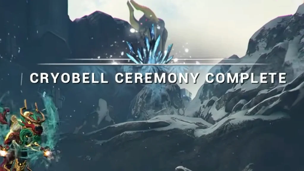 Completing Cryobell Ceremony