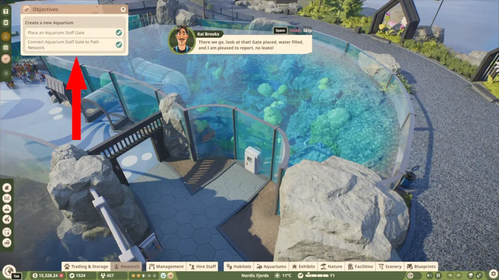 Planet Zoo 2 Aquarium Gate Bug Connect Path Objective