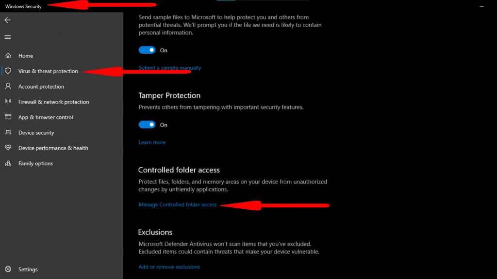 Controlled Folder Access