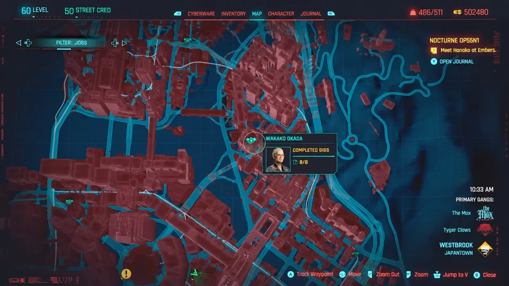 Cyberpunk 2077 Wakako Okada Location